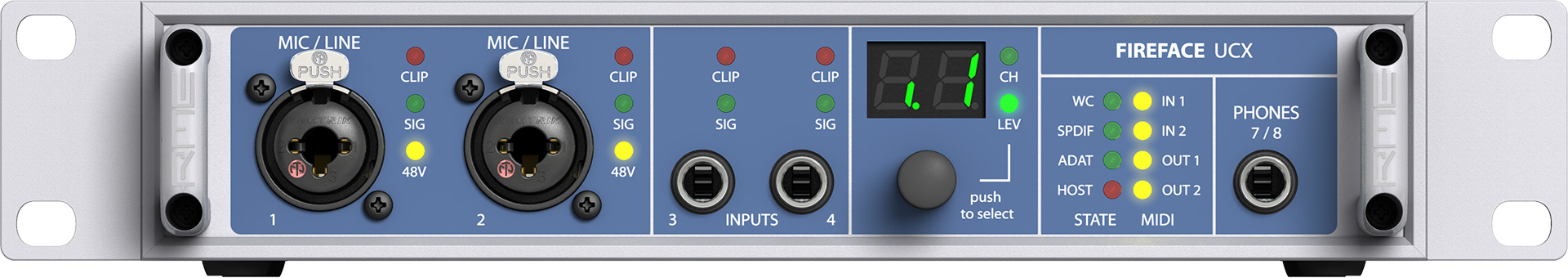 RME Fireface UCX - Front Panel